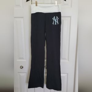 RARE HTF PINK Victoria's Secret New York Yankees Rhinestone Yoga Pants
